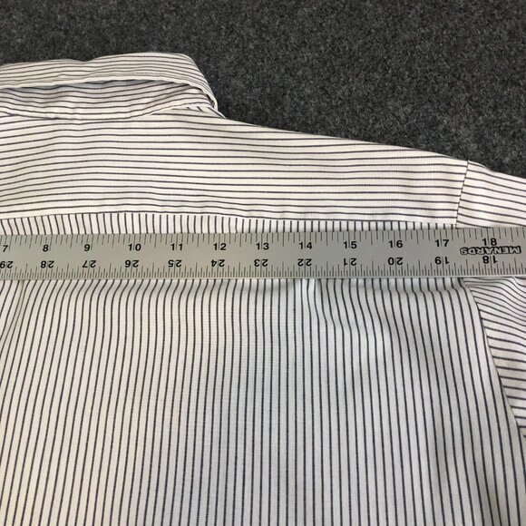 Unitog Short Mens 15 15.5 White Blue USA Hickory Stripe Uniform Worker 70s 80s - Picture 9 of 10